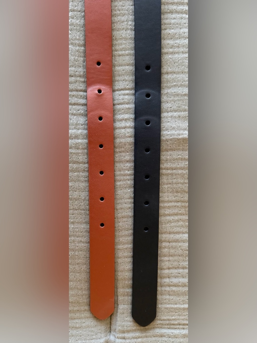 LOFT Belts Set of 2; Tan and Black; Ladies 44” length - Picture 3 of 8